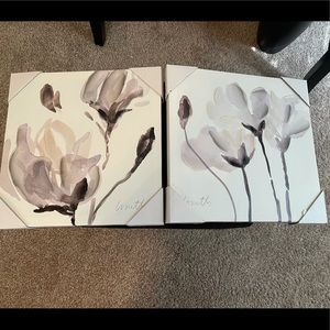 Floral wall art set of 2